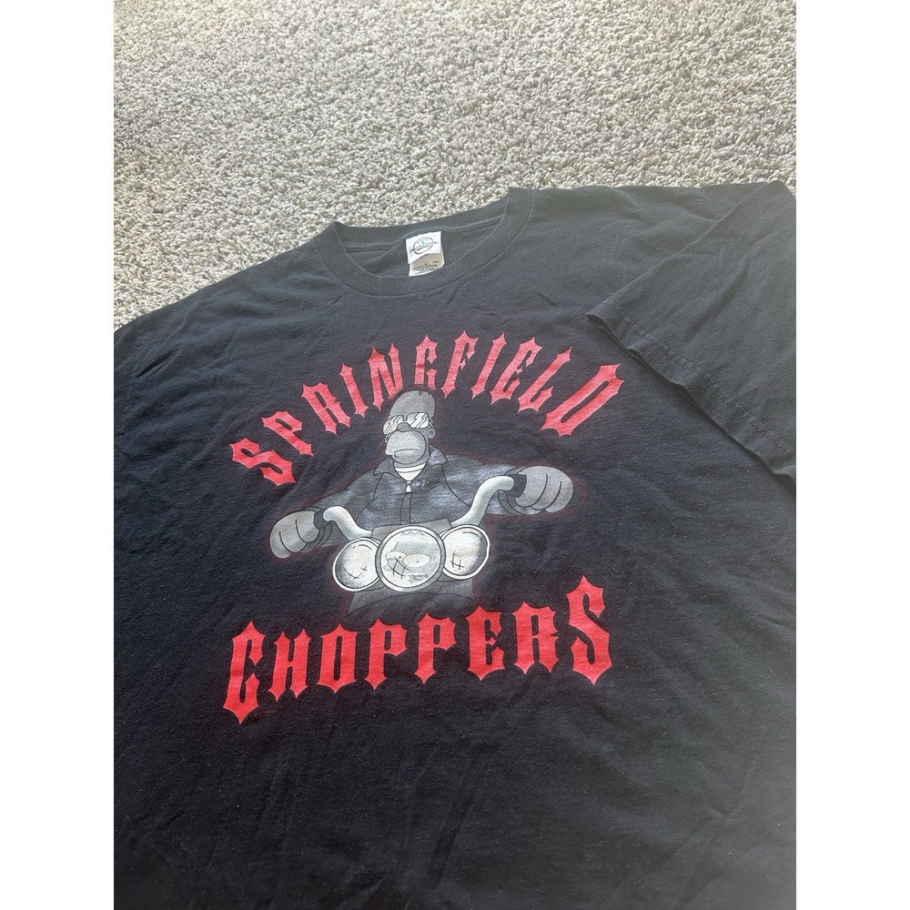 2004 Delta Pro Weight Men's XL Homer Simpson Springfield Choppers Black T-Shirt